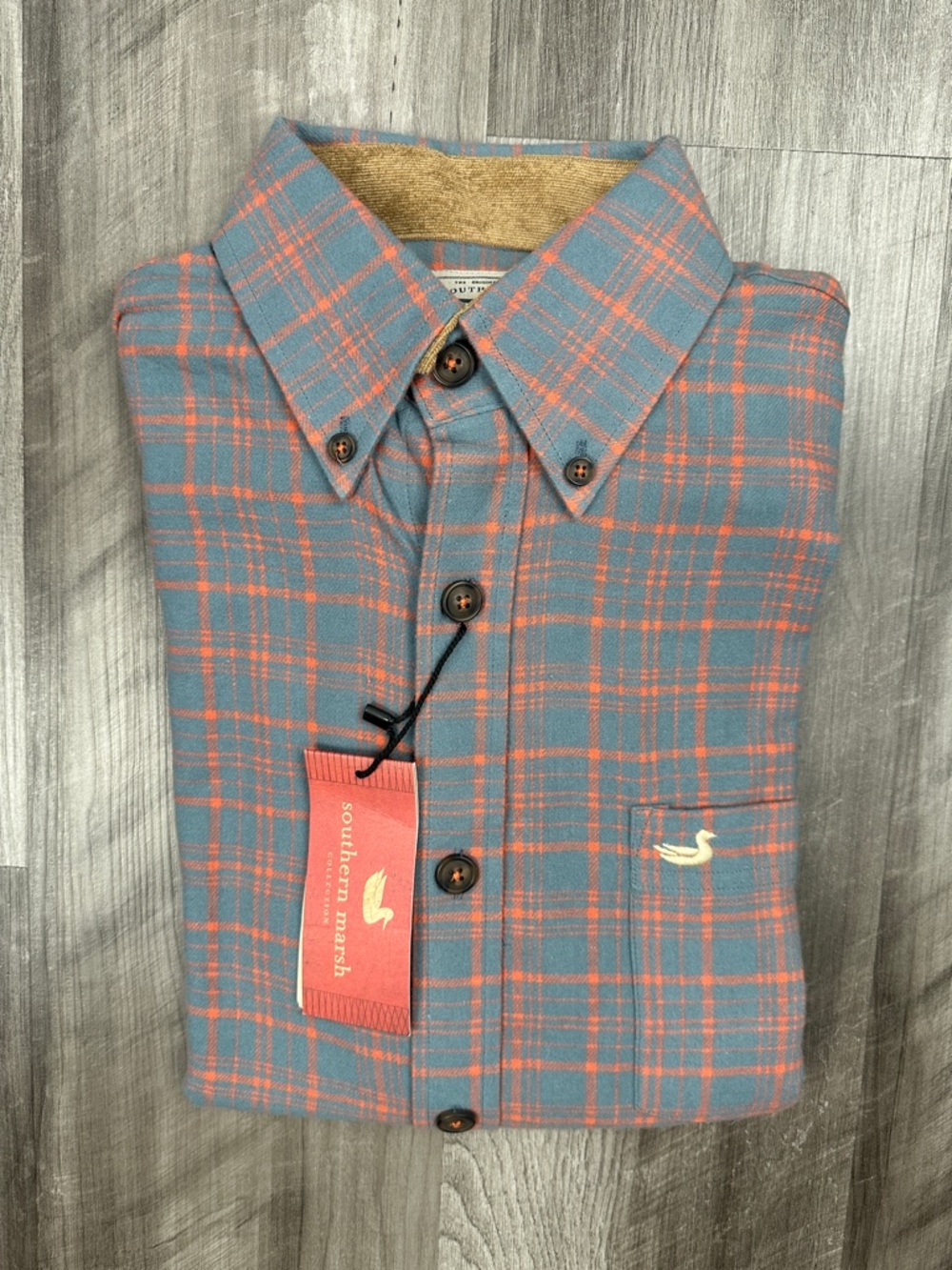 Southern Marsh Cannon Flannel Plaid  Long Sleeve Button Down - Medium